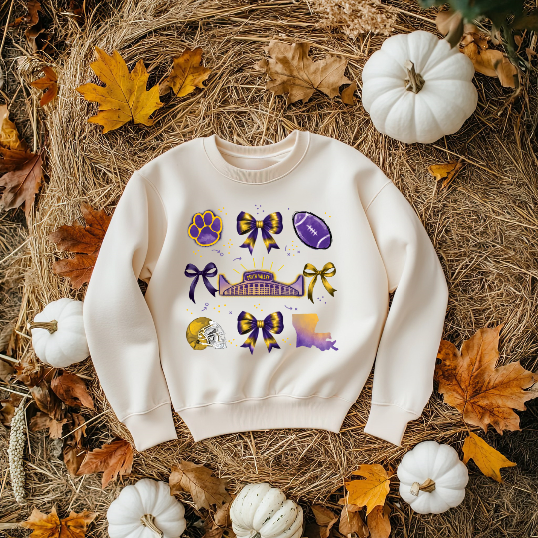 Purple & Gold Tiger Football