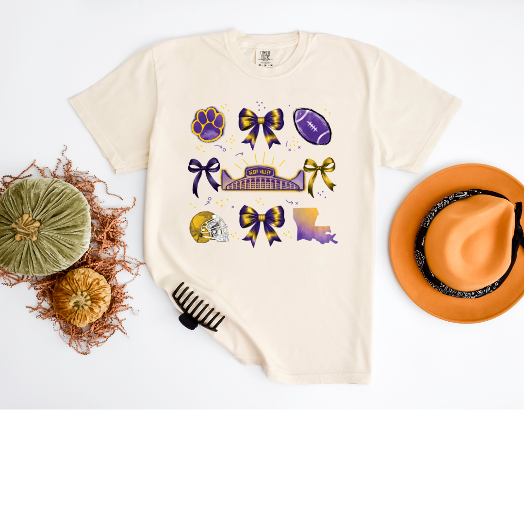 Purple & Gold Tiger Football