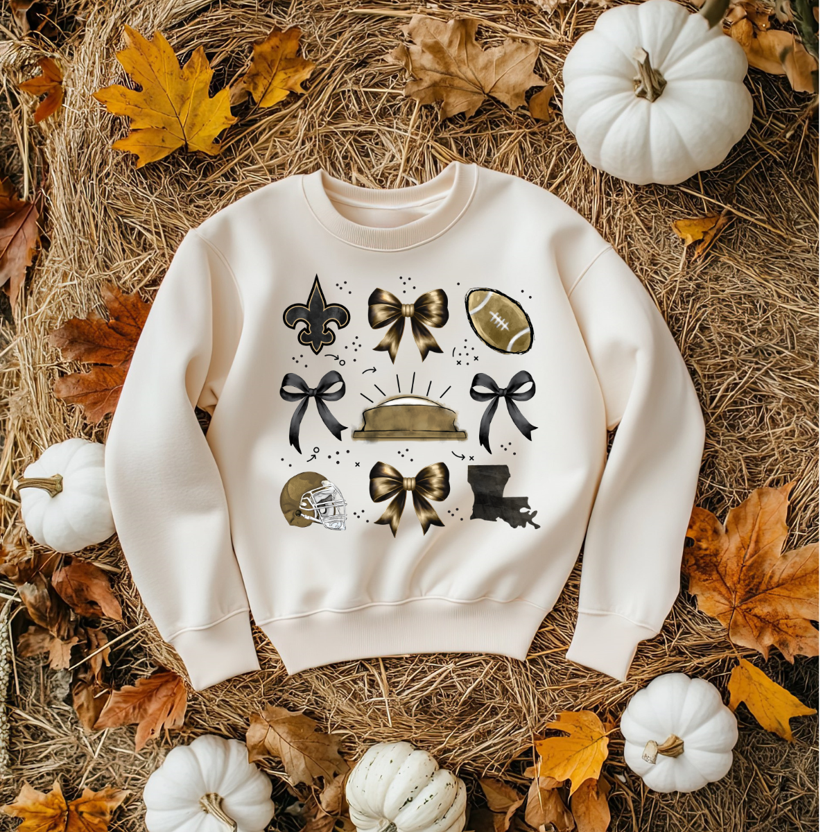 Football & Bows Sweatshirt