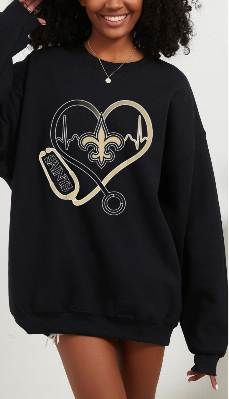 Saints Healthcare with Heart Sweatshirt