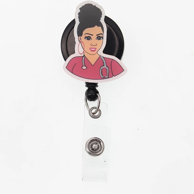 Pink Scrubs Badge Reel