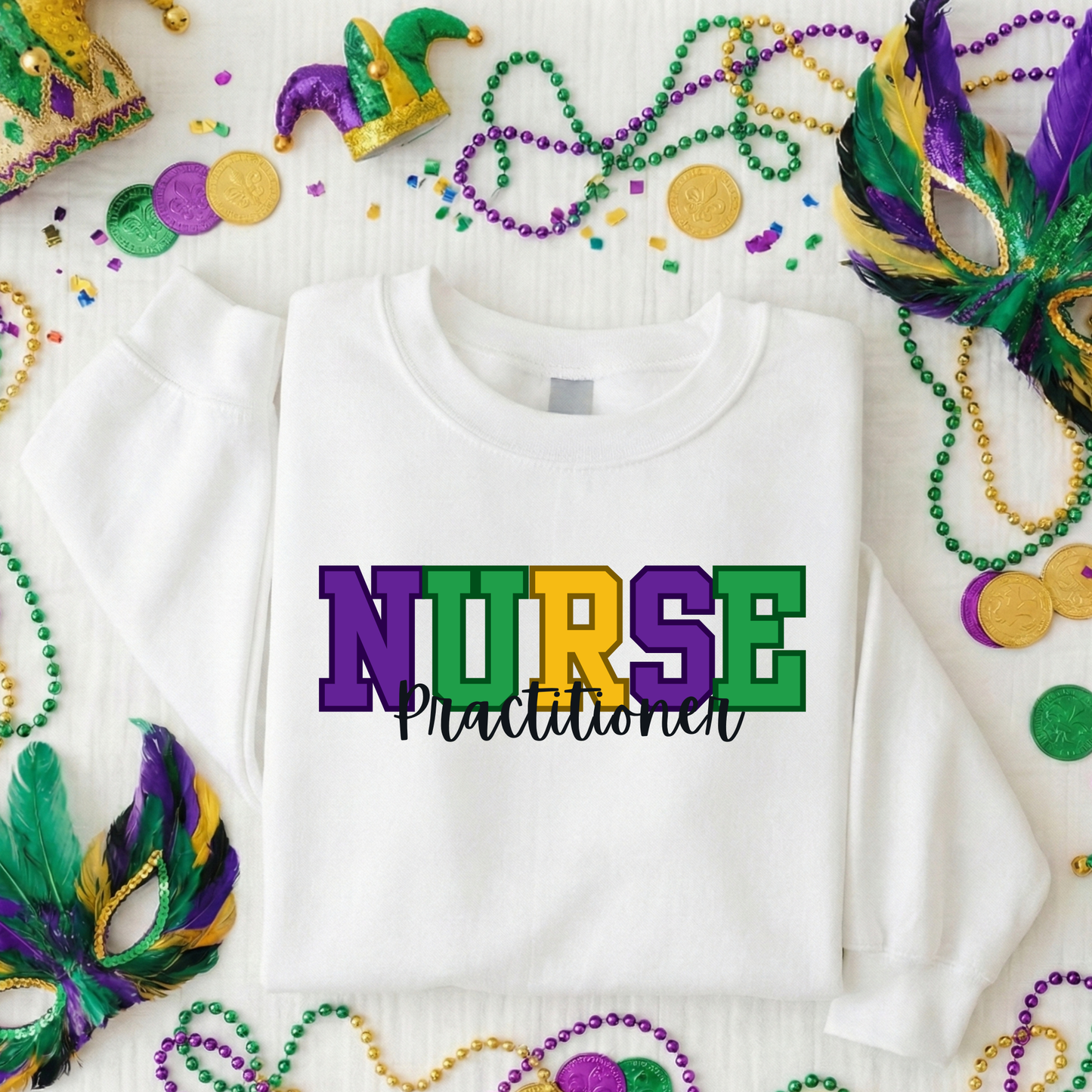 Varsity Mardi Gras Sweatshirt