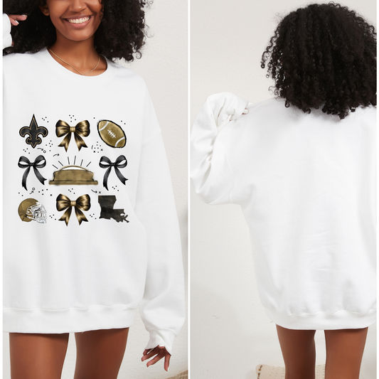 Football & Bows Sweatshirt