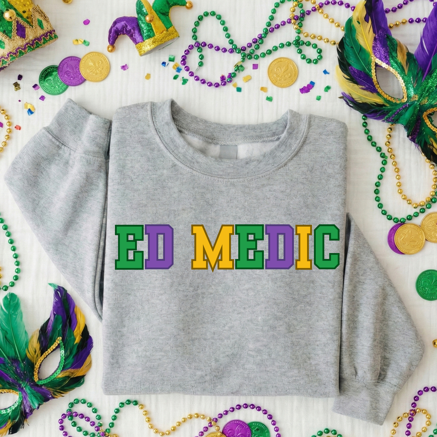 Varsity Mardi Gras Sweatshirt