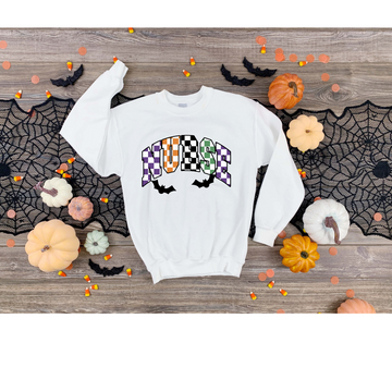 Checkered Halloween Nurse Sweatshirt