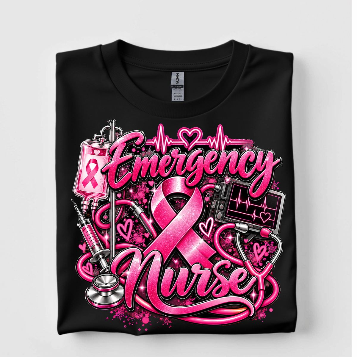 Emergency Nurse Breast Cancer Awareness Shirt