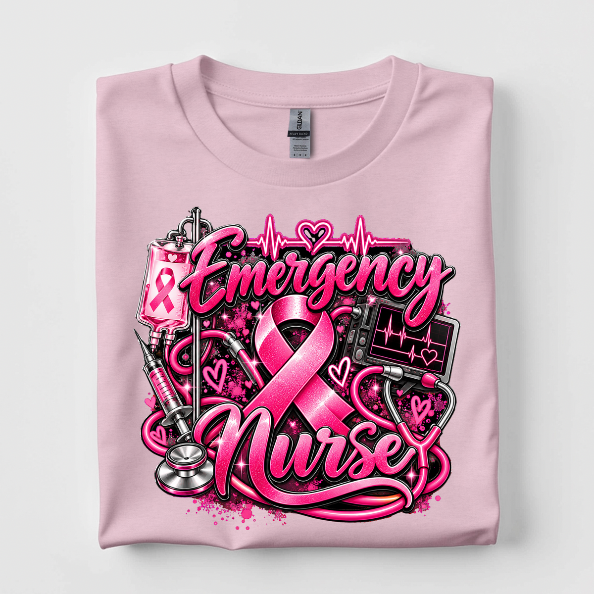Emergency Nurse Breast Cancer Awareness Shirt