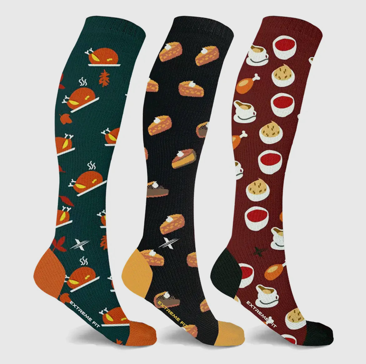 Thanksgiving Themed Compression Socks