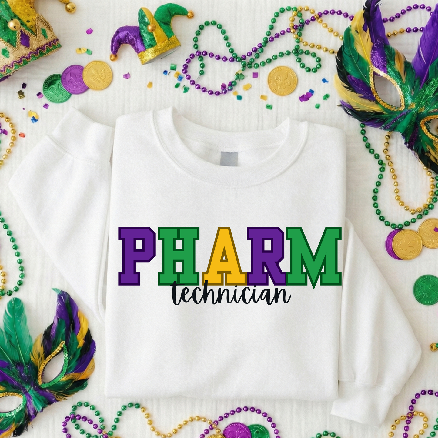 Varsity Mardi Gras Long Sleeve Shirt
