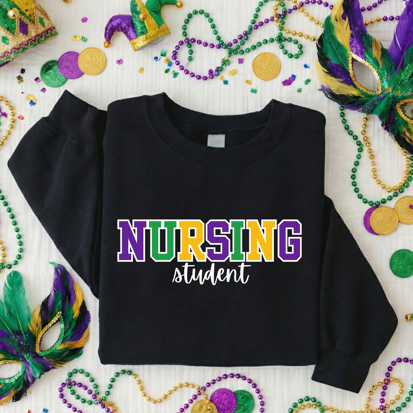 Varsity Mardi Gras Long Sleeve Shirt