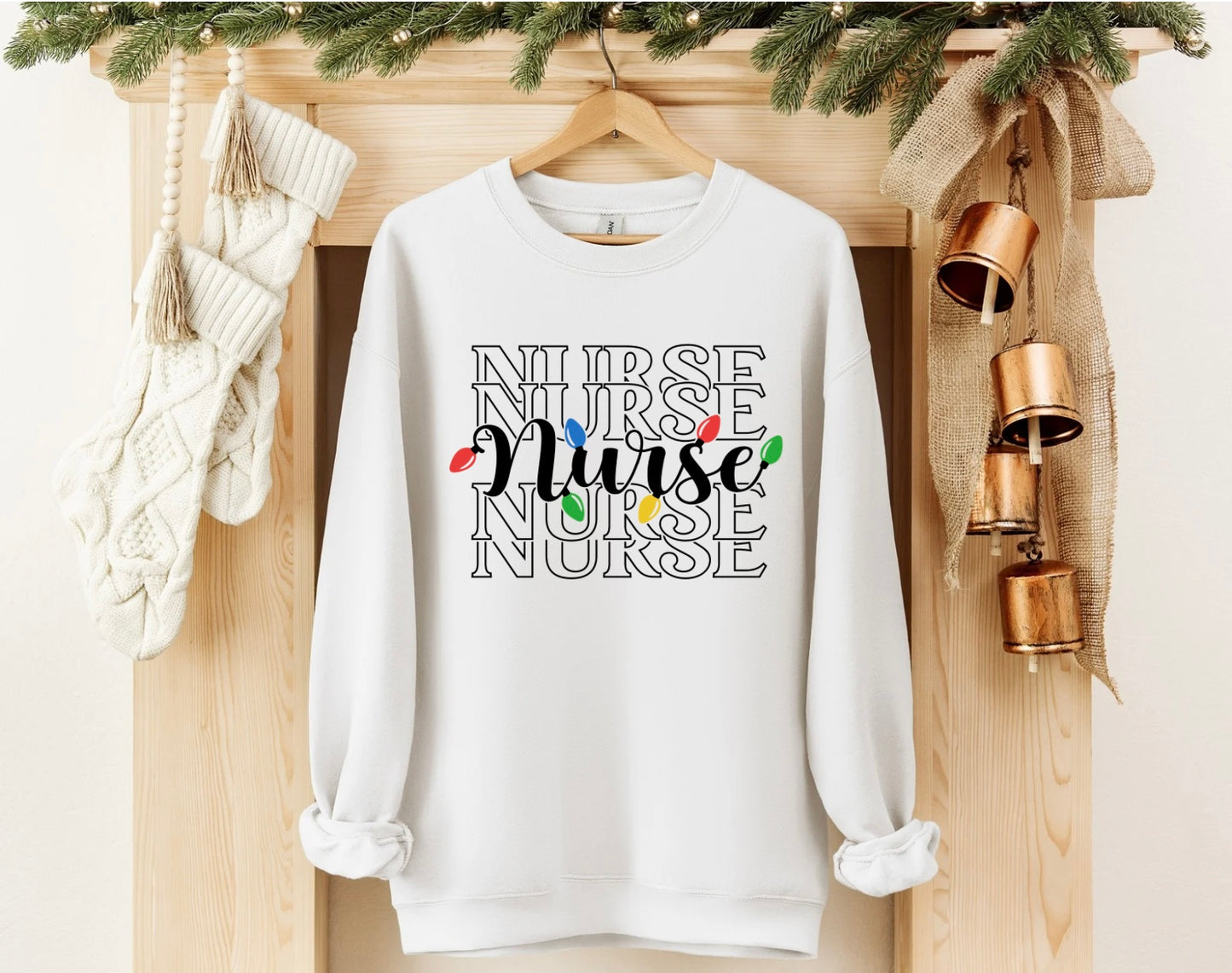 Nurse Christmas Lights Sweatshirt