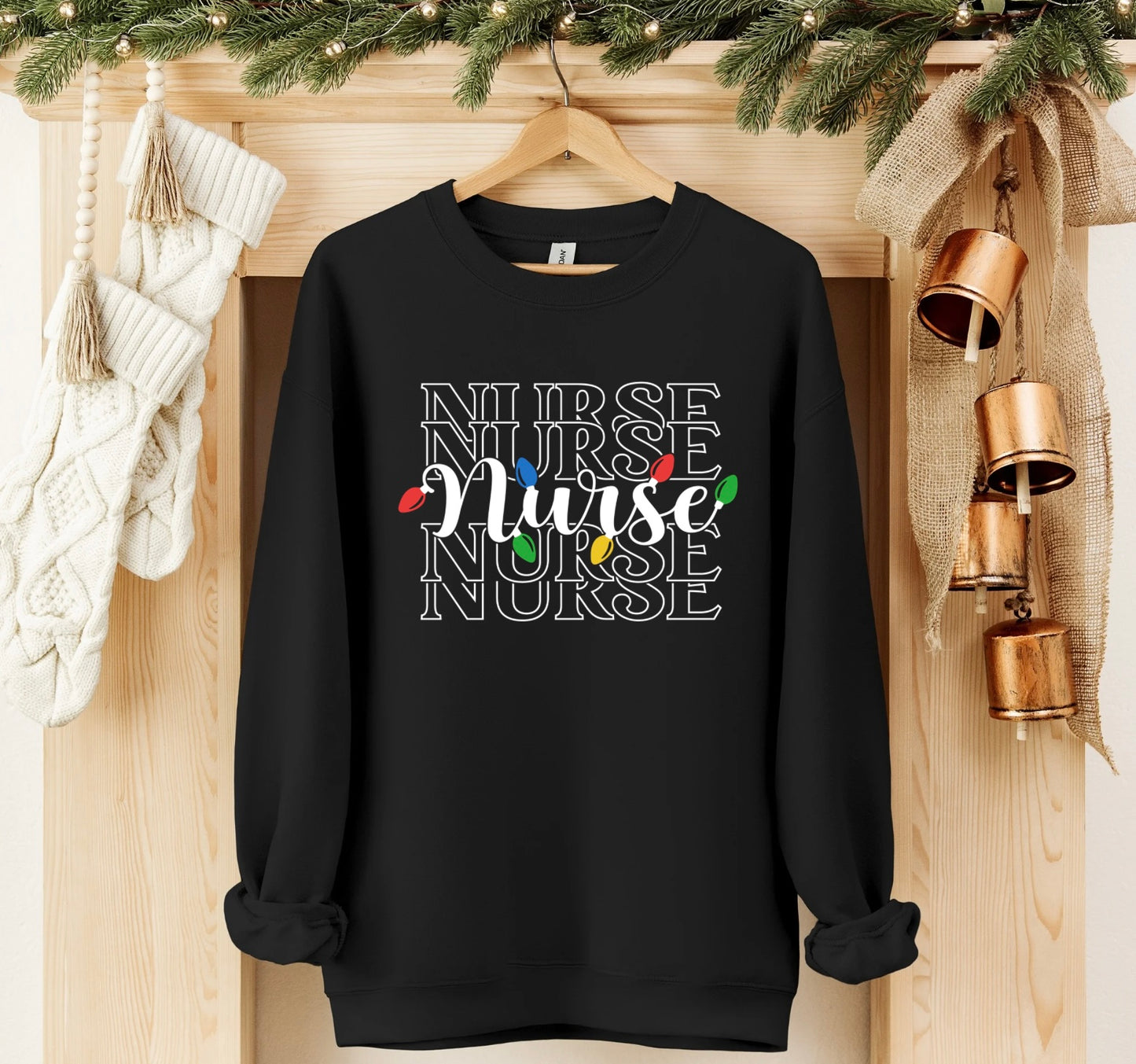 Nurse Christmas Lights Sweatshirt