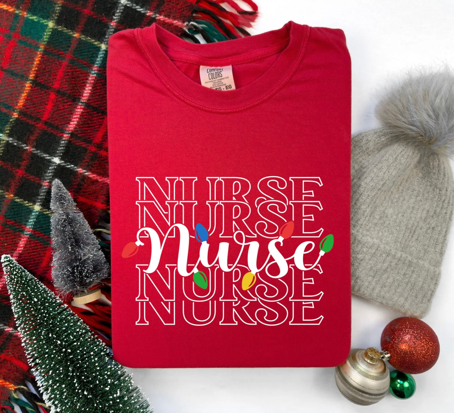 Nurse Christmas Lights Shirt