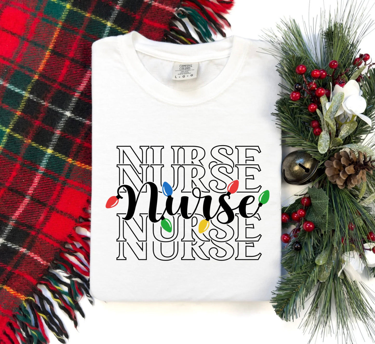 Nurse Christmas Lights Shirt