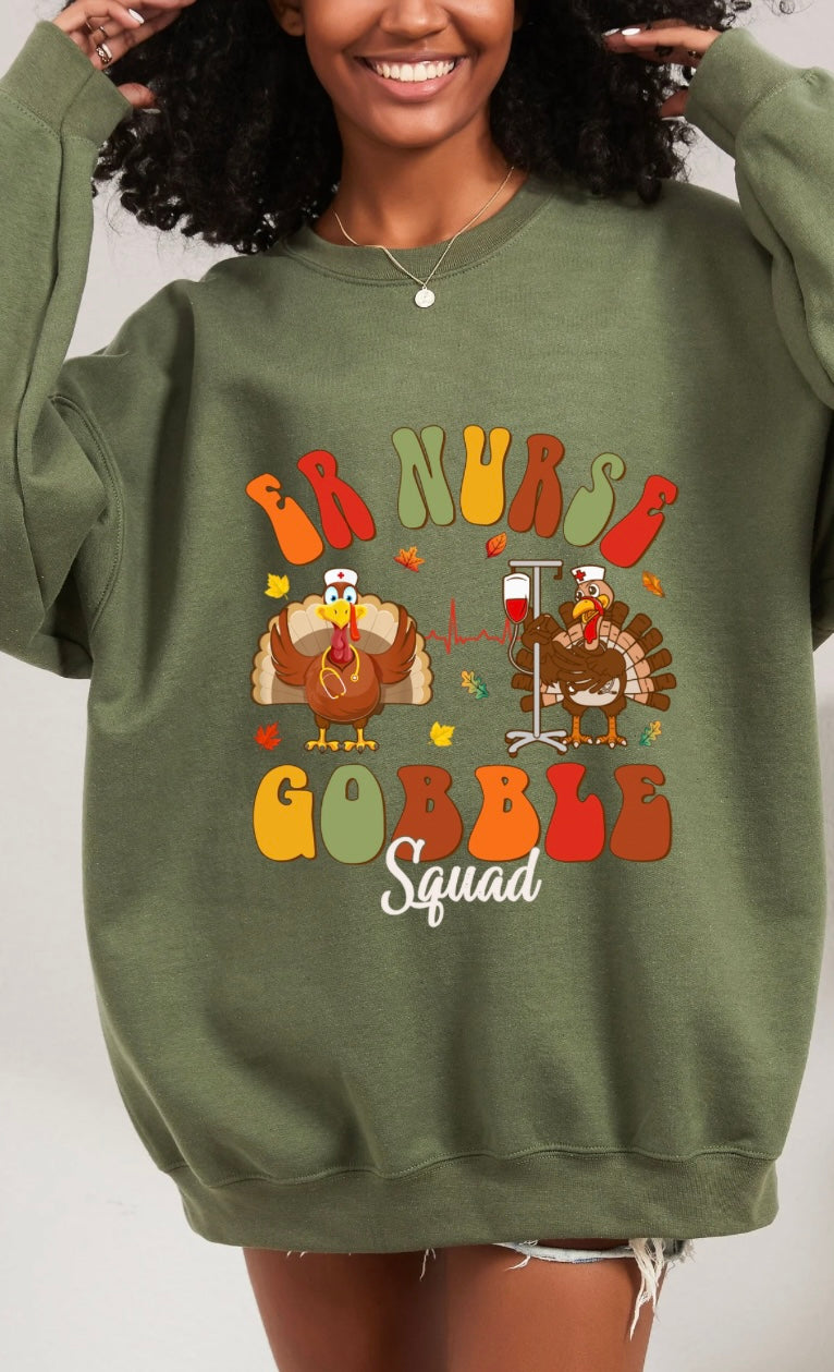 ER Nurse Gobble Sweatshirt