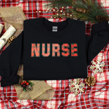 Buffalo Plaid Nurse Sweatshirt