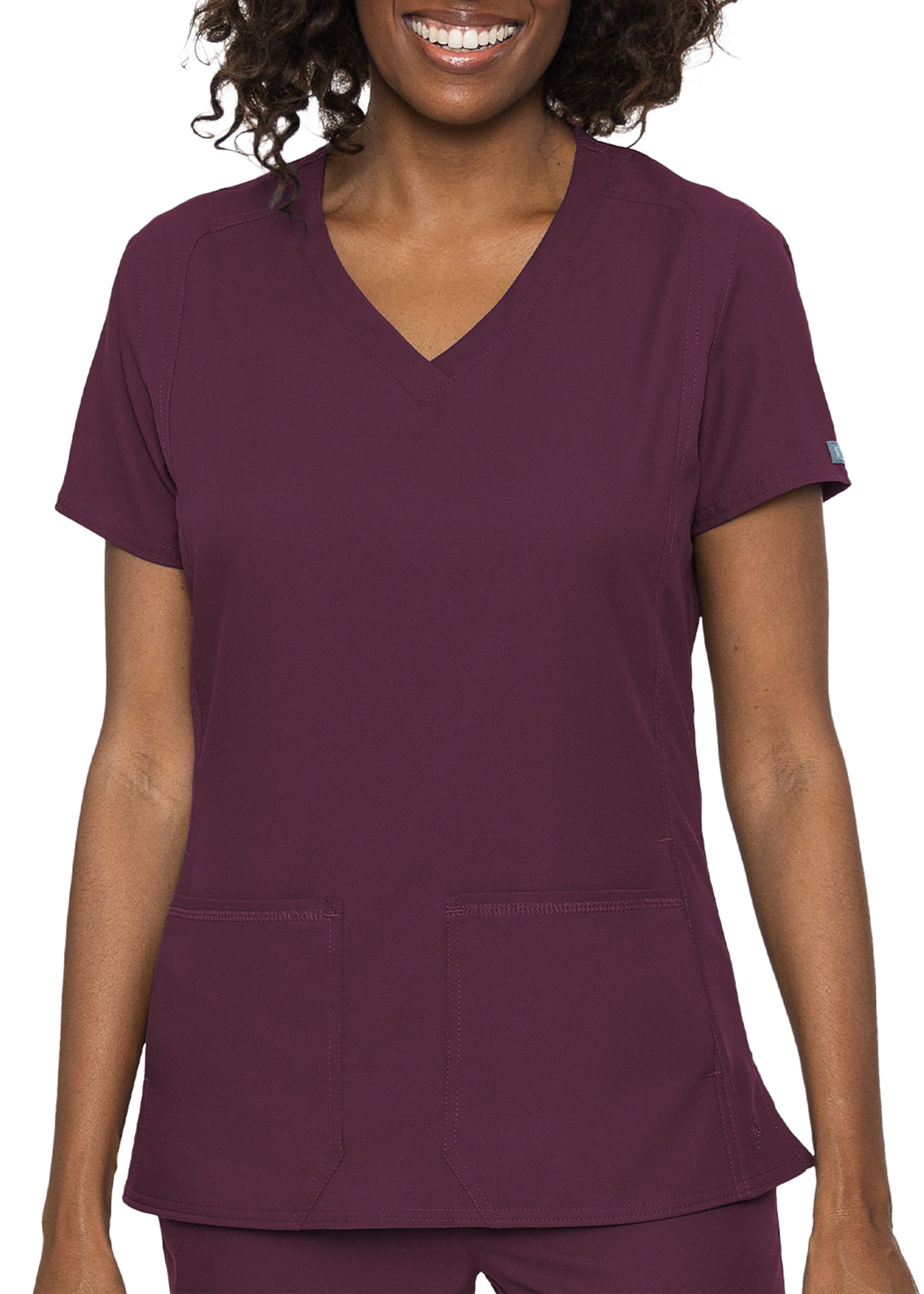 Med Couture 2468 Insight Side Pocket Top- Wine