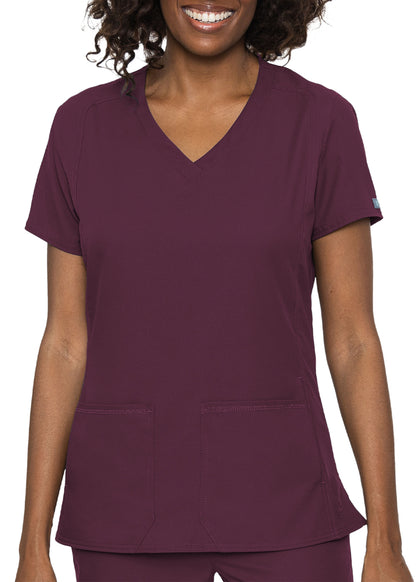 Med Couture 2468 Insight Side Pocket Top- Wine